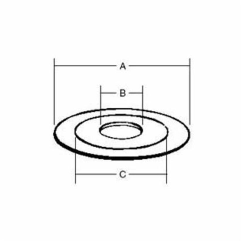 Steel City WA-142 Reducing Washer, 1-1/4 x 3/4 in, For Use With Rigid/IMC Conduits, Steel, Zinc Plated